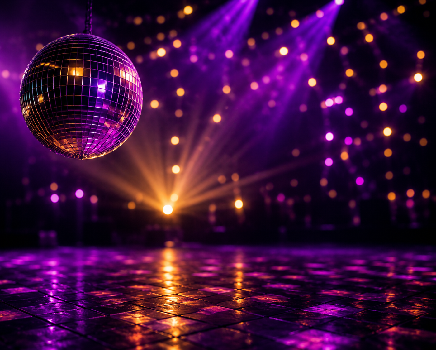 Live disco show on stage